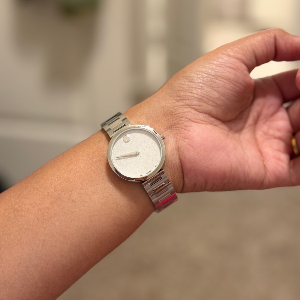 Movado Silver-Tone Minimalist Bracelet Watch